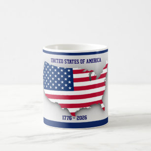 UNITED STATES OF AMERICA 1776-2026 Anniversary Coffee Mug