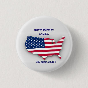 United States Of America 250 Anniversary 3 Cm Round Badge