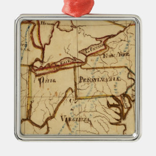United States of America 2 Metal Tree Decoration