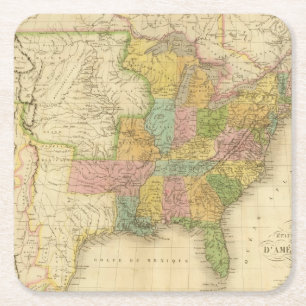 United States of America 4 2 Square Paper Coaster