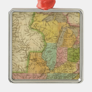 United States of America 4 Metal Tree Decoration