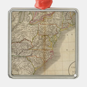 United States of America 5 Metal Tree Decoration