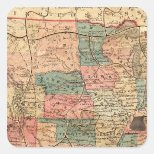 United States of America 8 Square Sticker