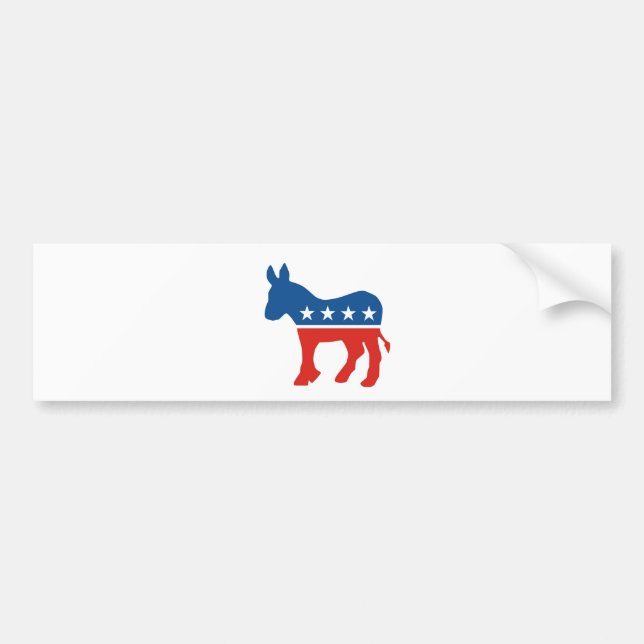 united states of america democrat party donkey usa bumper sticker (Front)