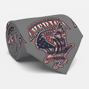 United States Of America Eagle Design Tie
