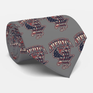United States Of America Eagle Design Tie