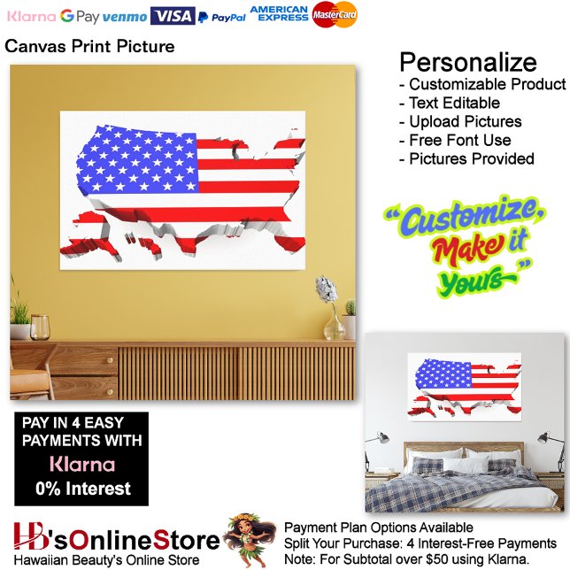 United States of America Flag Canvas Print Picture (United States of America Flag Canvas Print Picture 15.)