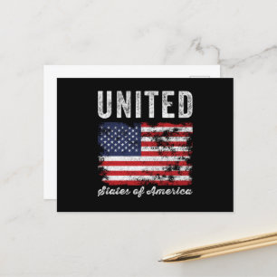 United States of America Flag Distressed Postcard