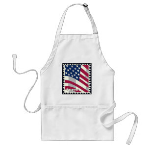 UNITED STATES OF AMERICA FLAG FOREVER STAMP STANDARD APRON