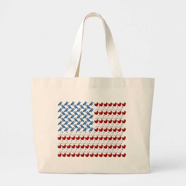 United States of America Flag made of Birds Large Tote Bag (Front)