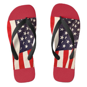 United States of America Flag old  Flip Flops