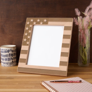 United States of America flag portrait 8 x 10 Etched Frames