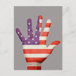 United States of America flag postcard