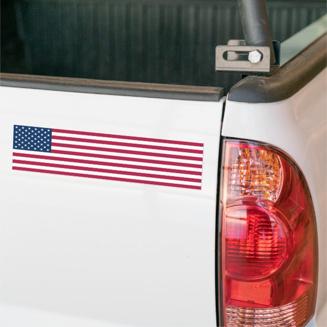 United States of America flag rectangular Bumper Sticker (On Truck)