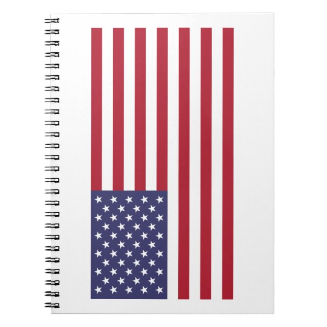United States of America flag red white and blue Notebook (Front)
