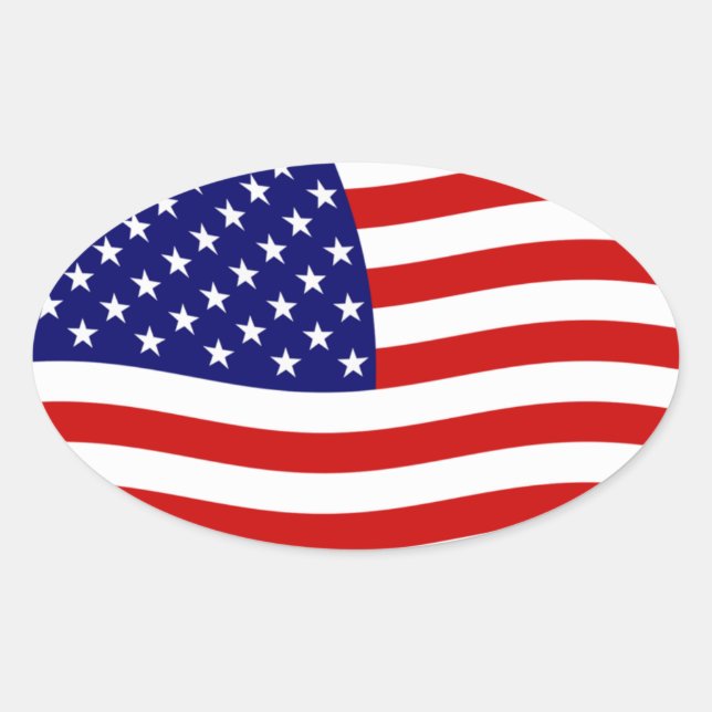 United States of America Flag Sticker (Front)