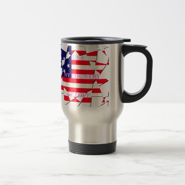United States of America Flag  Travel Mug (Right)