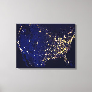 United States Of America From Space Canvas Print