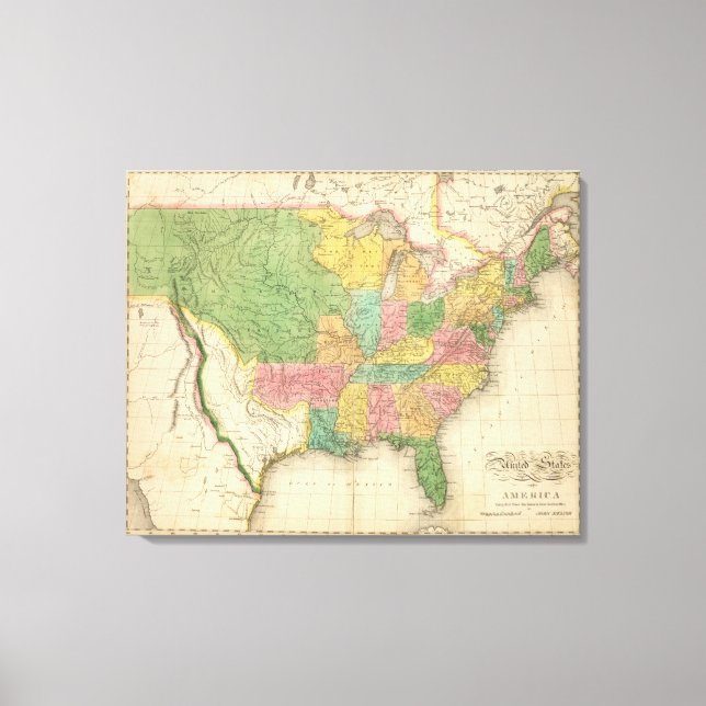 United States of America History Map Canvas Print (Front)