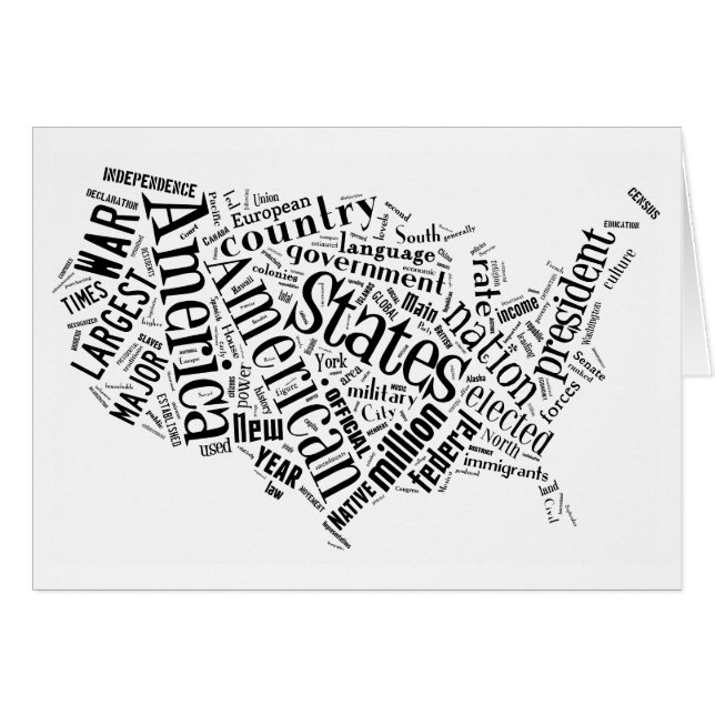United States of America in Tagxedo (Front Horizontal)