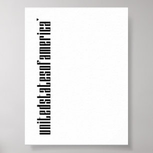 United States of America - minimalistic typography Poster