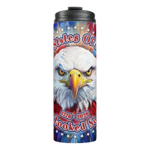 United States Of America Never Red Eagle Fireworks Thermal Tumbler