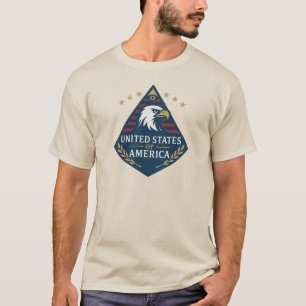 United States of America Pyramid Eagle Emblem T-Shirt