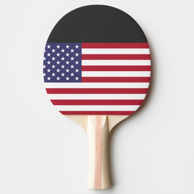 United States of America red white and blue Ping Pong Paddle (Front)