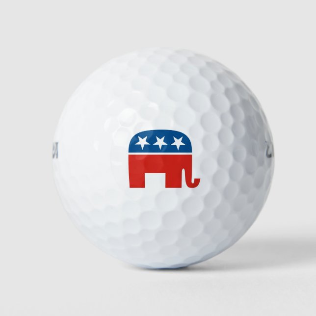united states of america republican party elephant golf balls (Front)