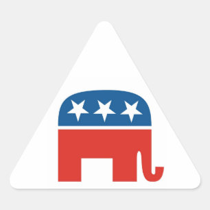 united states of america republican party elephant triangle sticker
