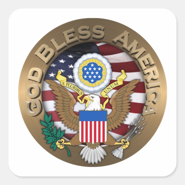 United States of America Seal - God Bless America (Front)