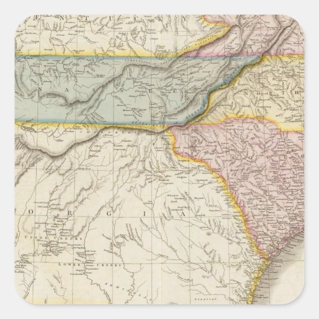 United States of America, southern part Square Sticker (Front)