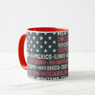 United States Of America States & Capitals Mug