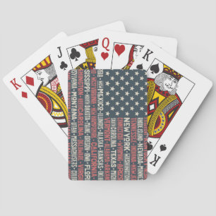 United States Of America  States & Capitals Playing Cards