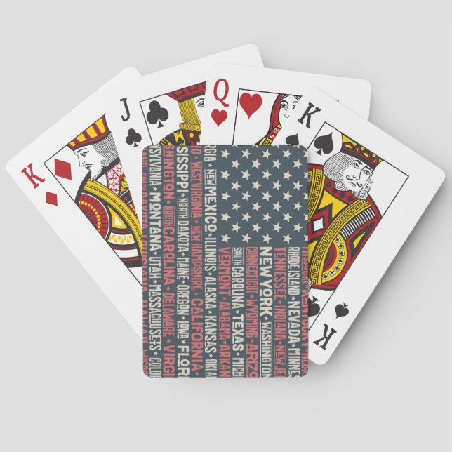United States Of America |States & Capitals Playing Cards (Back)
