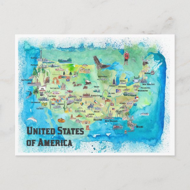 United States of America United States Art Travel  Postcard (Front)