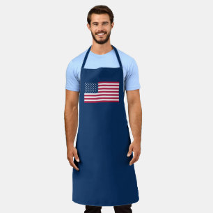 United States of America USA flag blue patriotic Apron