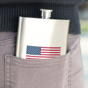 United States of America USA flag patriotic Hip Flask