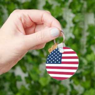 United States of America USA flag patriotic Key Ring
