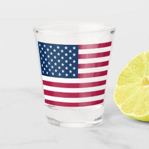 United States of America USA flag patriotic Shot Glass