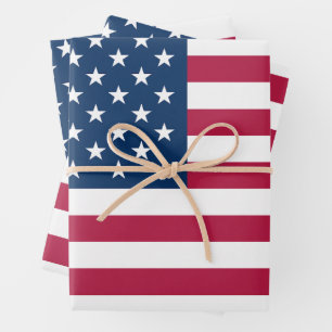 United States of America USA flag patriotic Wrapping Paper Sheet