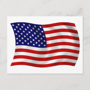United States of America (USA) Flag Postcard