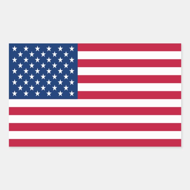 United States of America USA Flag Sticker (Front)