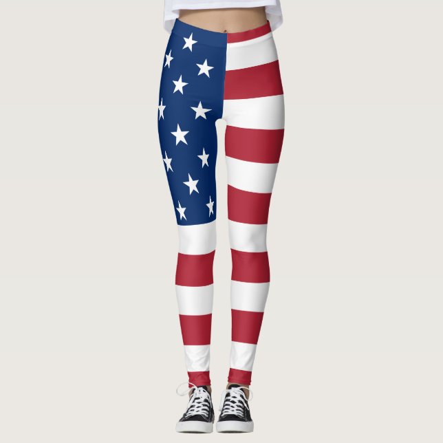 United States of American flag Leggings (Front)