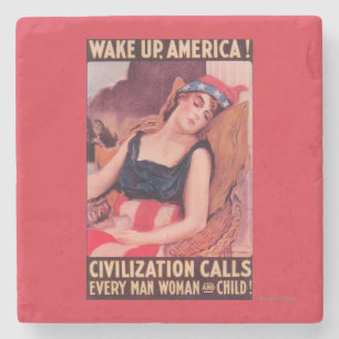 United States of AmericaWar II Promotional Stone Coaster
