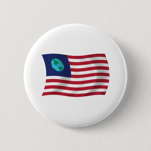 United States of Earth Flag Button (Front)