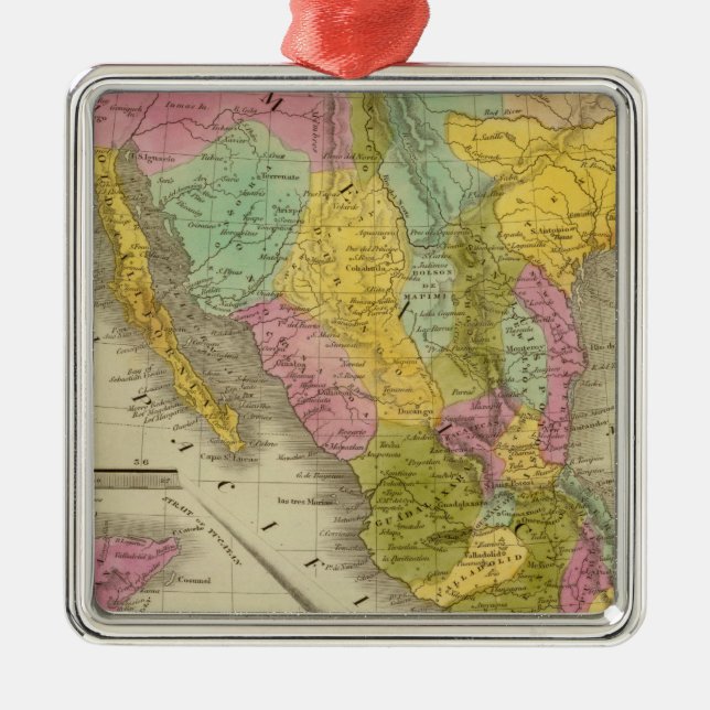 United States Of Mexico Metal Tree Decoration (Front)