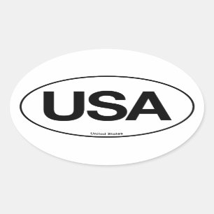 United States Oval Oval Sticker