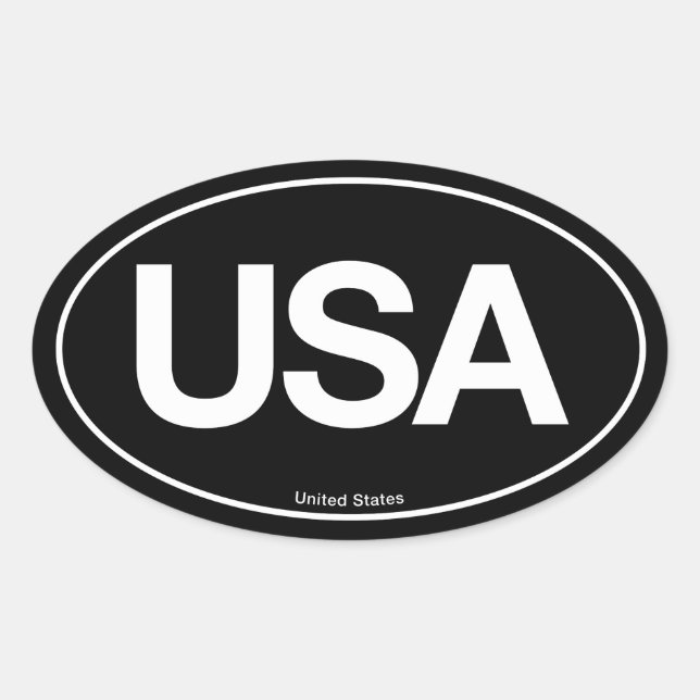 United States Oval Oval Sticker (Front)