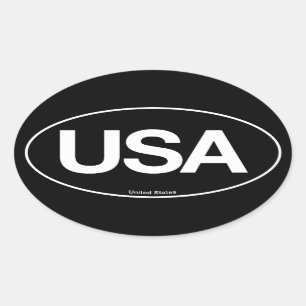 United States Oval Oval Sticker